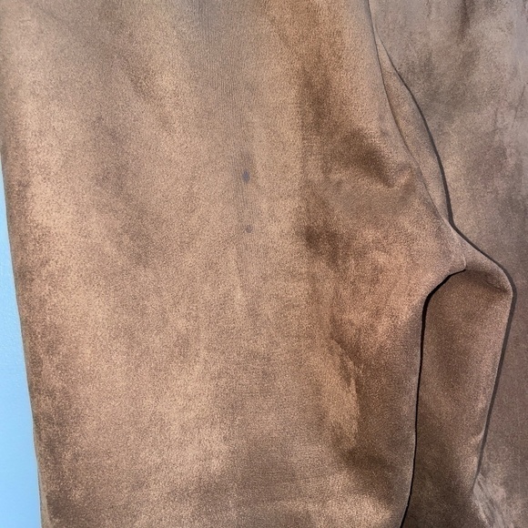 Marc New York Andrew Marc Cognac Faux Suede Wide Leg Pants Size 12 - Picture 8 of 8